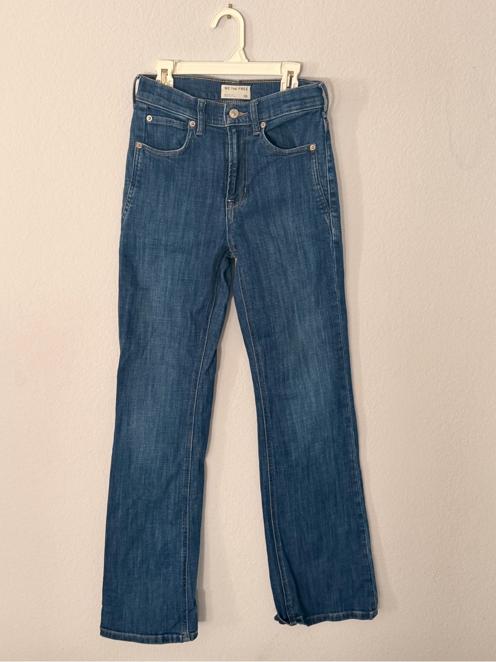 We The Free Dark Blue Straight-Leg Women's Jeans